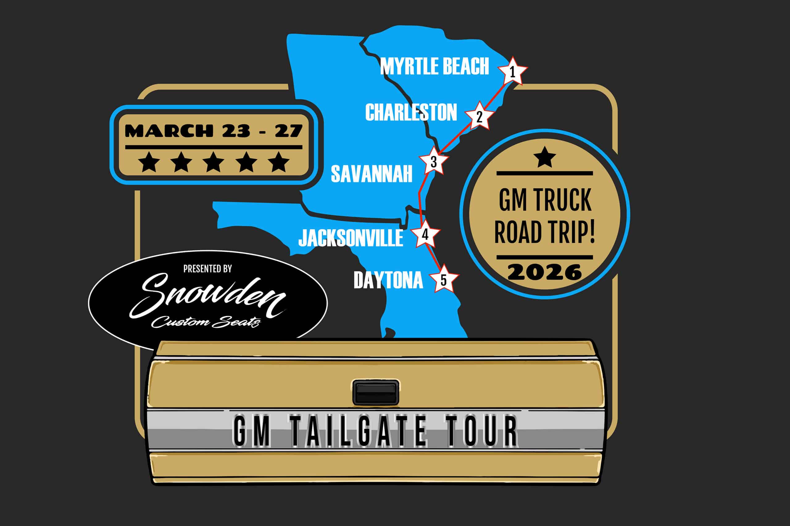 Tailgate Tour Route Map 2026